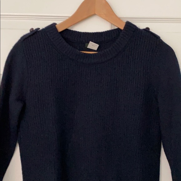 SOLD J. Crew Hadley Wool Sweater Navy Size XS - Picture 3 of 6